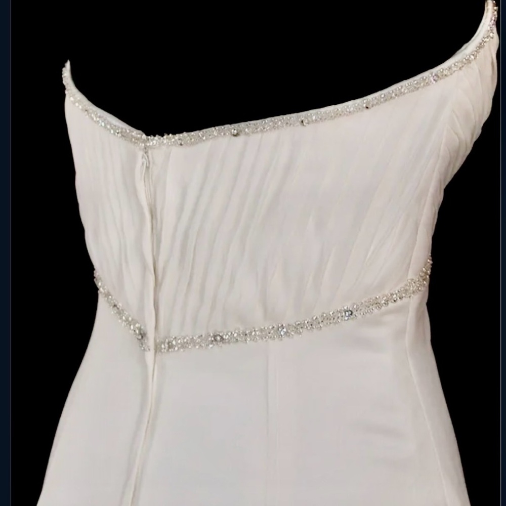 Mon Cheri Ivory Bridal Gown with Embellishments - Picture 6 of 10